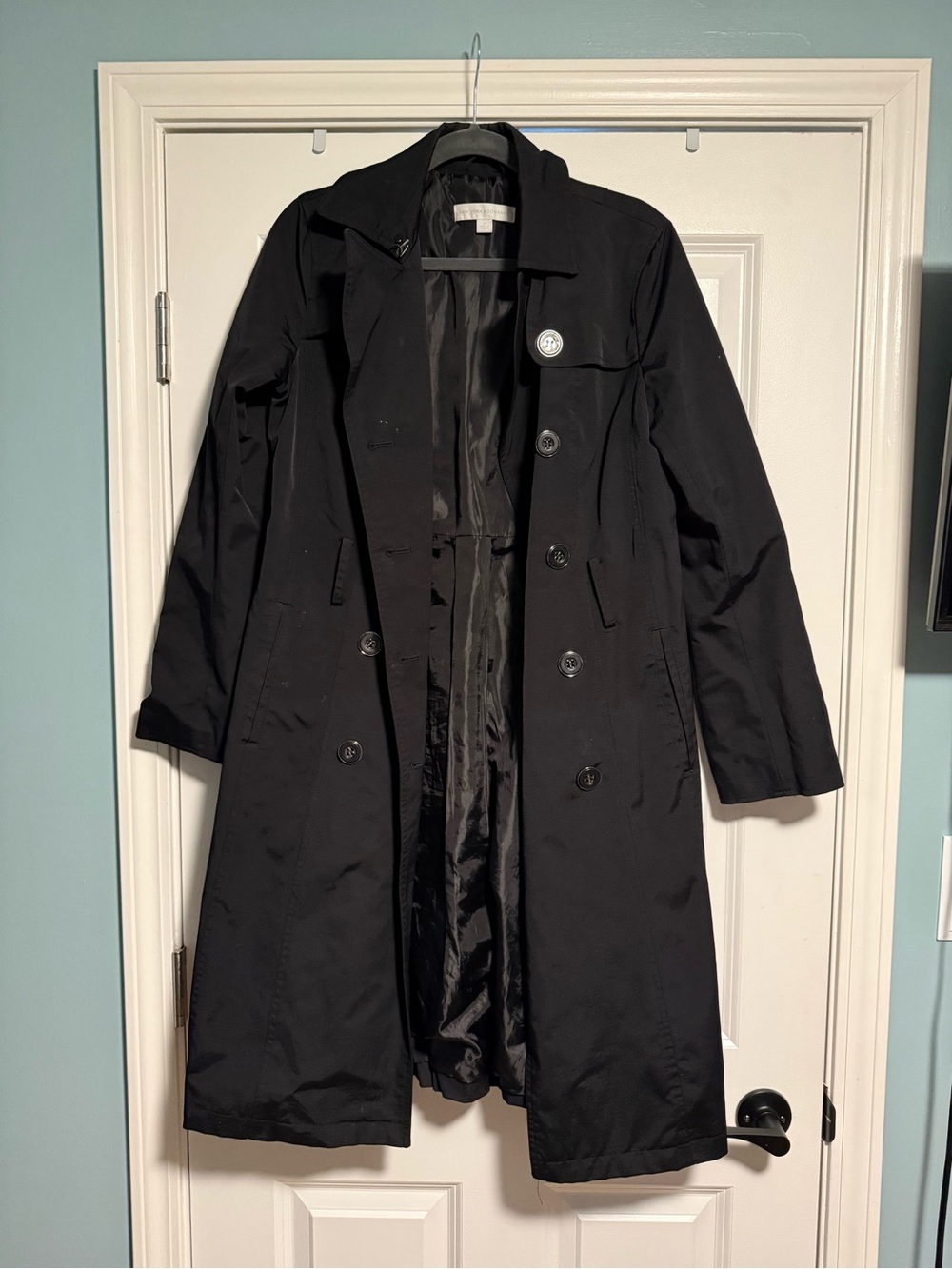 New York & Company Black Women's Trench Coat